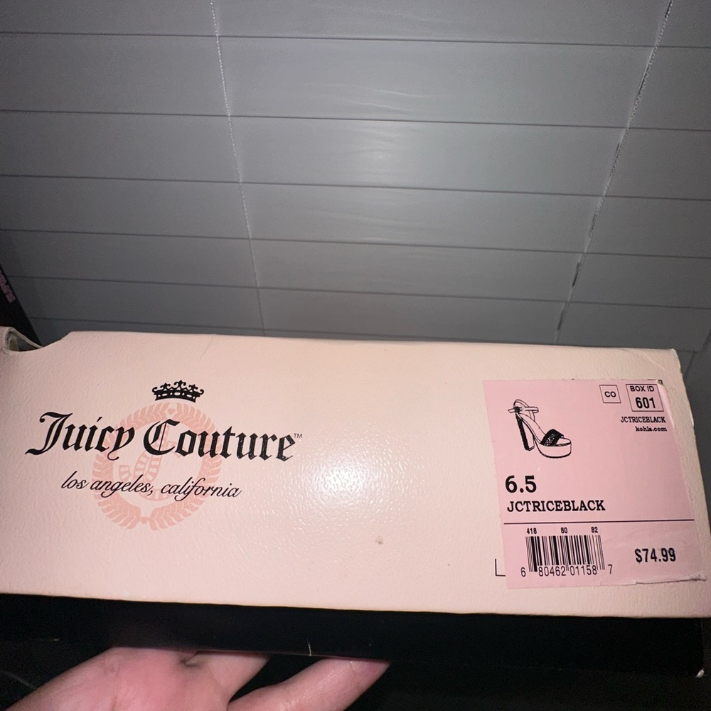 Juicy Couture Black Rhinestone heels